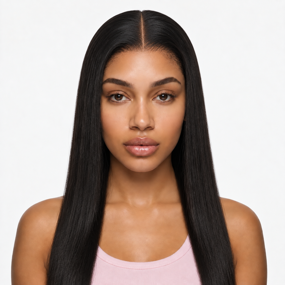 Midnight | Silk Straight Lace Front Wig (30" black)