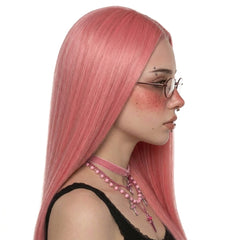 Strawberry | Silk Straight Lace Front Wig (pink)