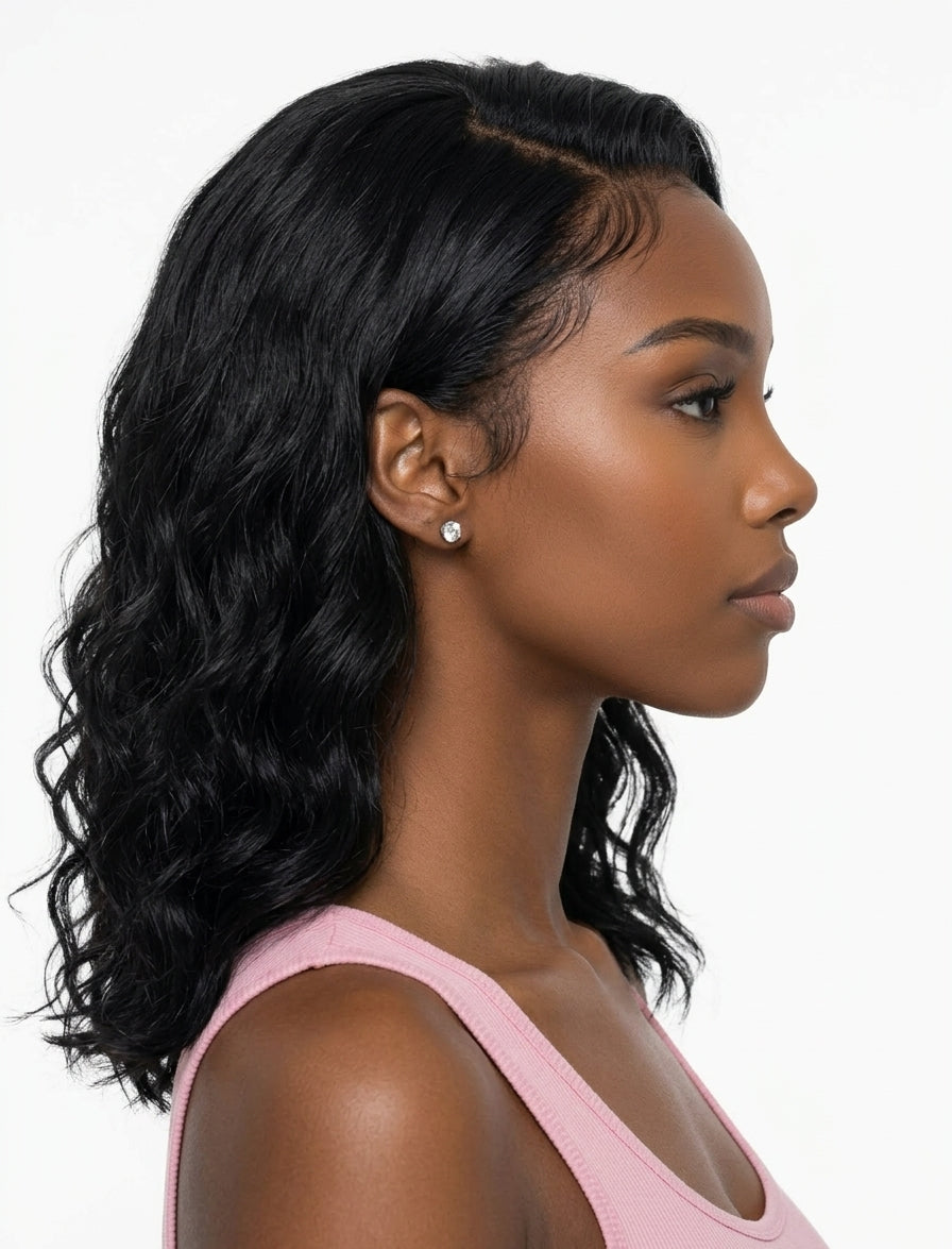 Office | Wave Lace Front Short Bob Wig (black)