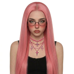 Strawberry | Silk Straight Lace Front Wig (pink)