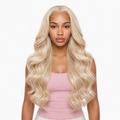 Siren 20 inch blonde body wave lace front wig with natural pre-plucked hairline