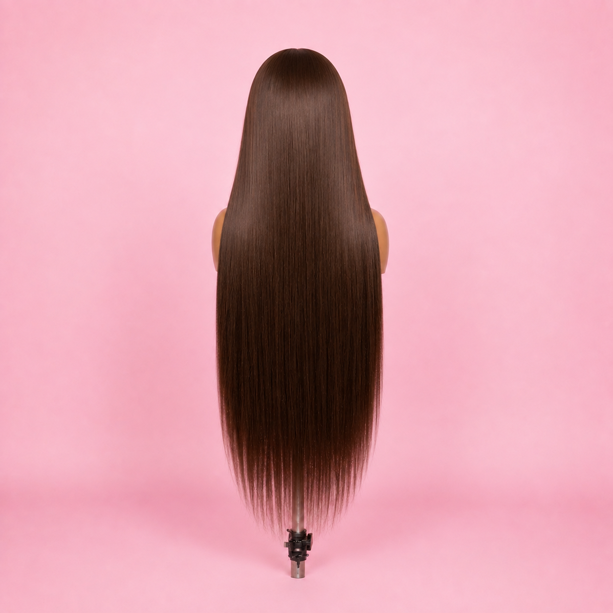 30 inch caramel highlight straight wig with glueless lace front