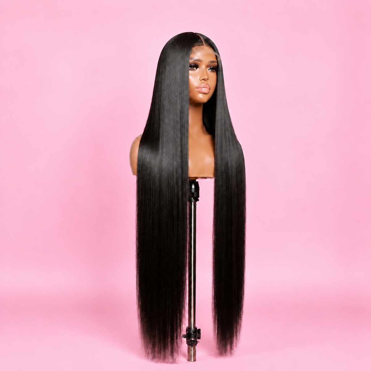 Midnight | Silk Straight Lace Front Wig (30" black)
